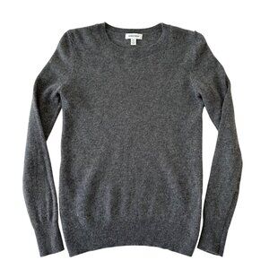Nordstrom 100% Cashmere Pullover Sweater Womens Size XS Gray Elevated Basics